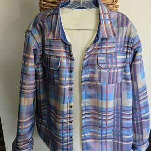Colorful Plaid Button-Up Shirt